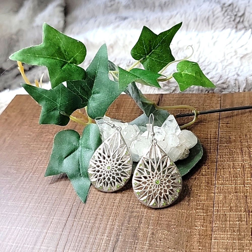 Silver & Teardrop Earrings